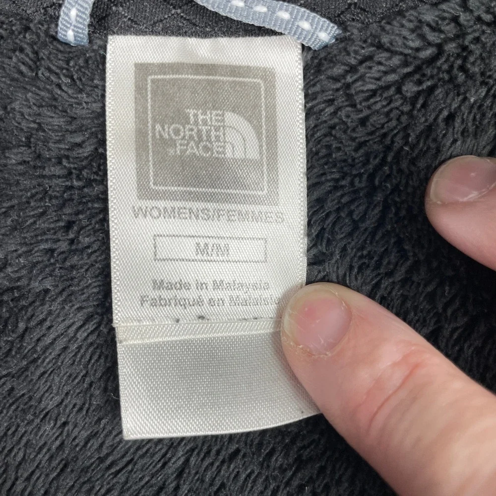The North Face Fleece Pullover Womens Medium Black Osito Quarter Zip Pocket